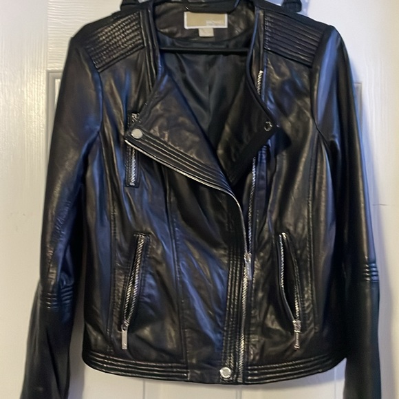 Micheal Kors Black Leather Jacket - Picture 7 of 7